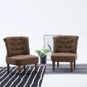 VidaXL French Chair Brown Fabric