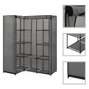 VidaXL Corner Wardrobe Grey 130x87x169 cm