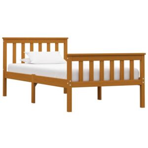 VidaXL Bed Frame Honey Brown Solid Pinewood 90 x 190 cm