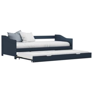 VidaXL Pull-out Sofa Bed Frame Grey Pinewood 90x200 cm