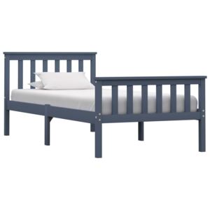 VidaXL Bed Frame Grey Solid Pinewood 90x190 cm