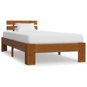 VidaXL Bed Frame Honey Brown Solid Pine Wood 100x200 cm