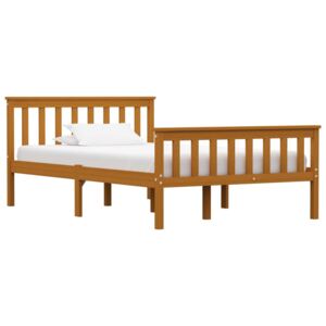 VidaXL Bed Frame Honey Brown Solid Pinewood 120 x 190 cm