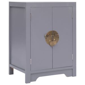 VidaXL Bedside Cabinet Grey 38x28x52 cm Paulownia Wood