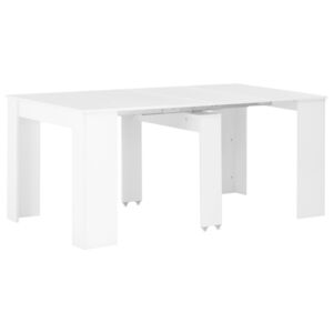 VidaXL Extendable Dining Table High Gloss White 175x90x75 cm