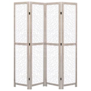 VidaXL 4-Panel Room Divider White 140x165 cm Solid Wood