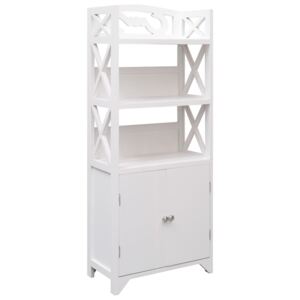 VidaXL Bathroom Cabinet White 46x24x116 cm Paulownia Wood