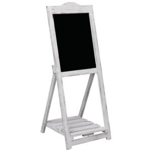 VidaXL Chalkboard Display Stand White 42x44x112 cm Wood