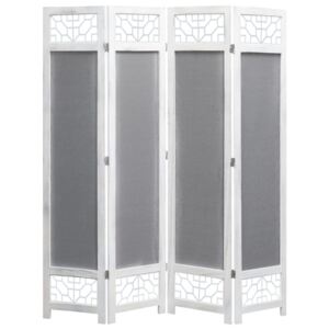 VidaXL 4-Panel Room Divider Grey 140x165 cm Fabric