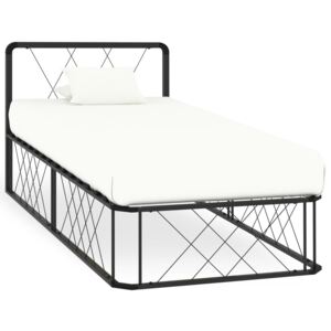 VidaXL Bed Frame Grey Metal 90x200 cm