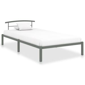 VidaXL Bed Frame Grey Metal 90x200 cm
