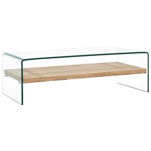 VidaXL Coffee Table Clear 98x45x31 cm Tempered Glass