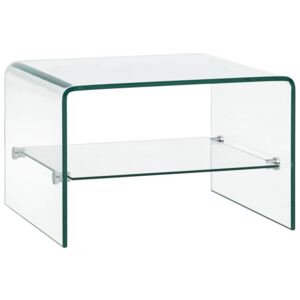 VidaXL Coffee Table Clear 50x45x33 cm Tempered Glass