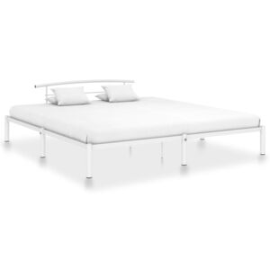 VidaXL Bed Frame White Metal 180x200 cm