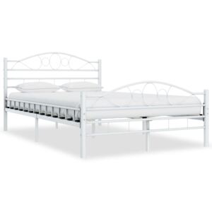 VidaXL Bed Frame White Metal 120x200 cm