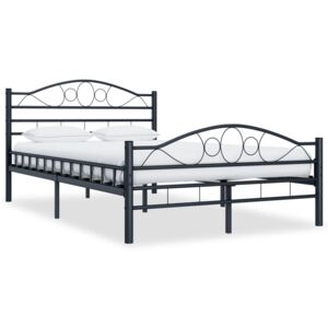 VidaXL Bed Frame Black Steel 120x200 cm