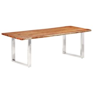 VidaXL Dining Table with Live Edges Solid Acacia Wood 220 cm 3.8 cm