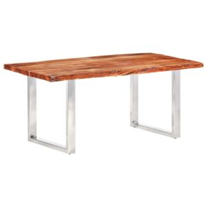 VidaXL Dining Table with Live Edges Solid Acacia Wood 200 cm 6 cm