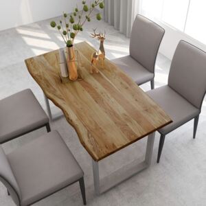 VidaXL Dining Table 140x70x76 cm Solid Acacia Wood