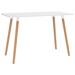 VidaXL Dining Table White 120x60x75 cm Metal