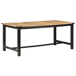 VidaXL Dining Table 180x90x76 cm Solid Rough Mango Wood