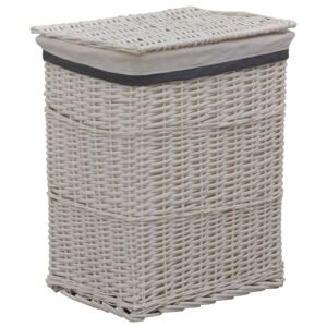 VidaXL Stackable Laundry Basket White Willow