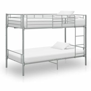 VidaXL Bunk Bed Grey Metal 90x200 cm