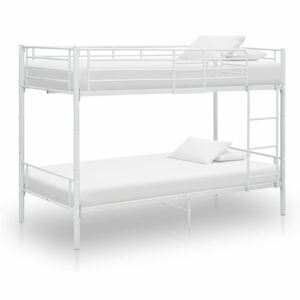 VidaXL Bunk Bed White Metal 90x200 cm