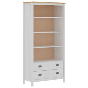 VidaXL Bookcase Hill Range White 85x37x170.5 cm Solid Pine Wood