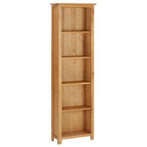 VidaXL Bookcase 52x22.5x170 cm Solid Oak Wood