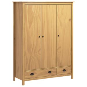 VidaXL 3-Door Wardrobe "Hill Range" 127x50x170 cm Solid Pine Wood