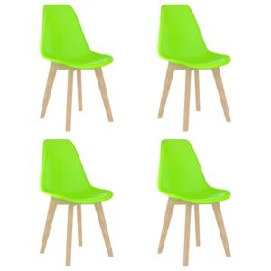 VidaXL Dining Chairs 4 pcs Green Plastic