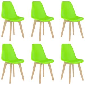VidaXL Dining Chairs 6 pcs Green Plastic