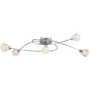 VidaXL Ceiling Lamp with Glass Lattice Shades for 5 G9 Bulbs