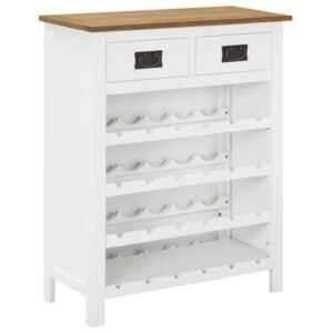 VidaXL Wine Cabinet 72x32x90 cm Solid Oak Wood