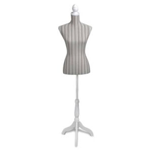 VidaXL Ladies Bust Display Mannequin Linen With Stripes