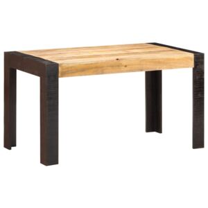 VidaXL Dining Table 140x70x76 cm Solid Rough Mango Wood