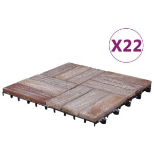 VidaXL Decking Tiles 22 pcs 30x30 cm Solid Reclaimed Wood