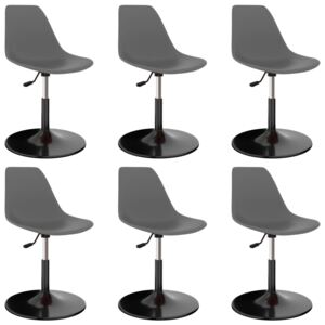 VidaXL Swivel Dining Chairs 6 pcs Light Grey PP