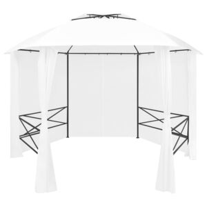 VidaXL Garden Marquee with Curtains 360x312x265 cm White 180 g/m²
