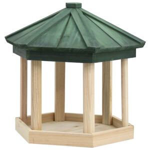 VidaXL Bird Feeder Octagon Solid Firwood 33x30 cm