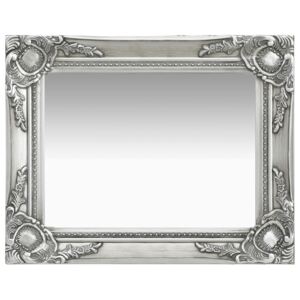VidaXL Wall Mirror Baroque Style 50x40 cm Silver