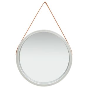 VidaXL Wall Mirror with Strap 60 cm Silver