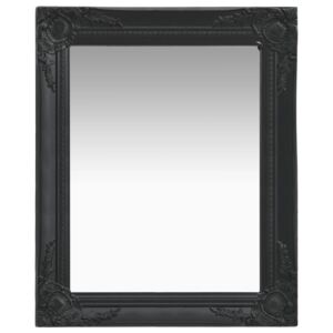 VidaXL Wall Mirror Baroque Style 50x60 cm Black