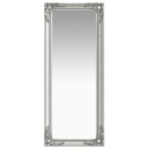 VidaXL Wall Mirror Baroque Style 50x120 cm Silver