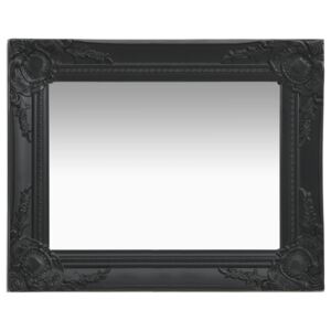 VidaXL Wall Mirror Baroque Style 50x40 cm Black