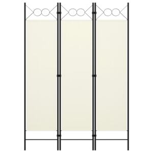 VidaXL 3-Panel Room Divider Cream White 120x180 cm