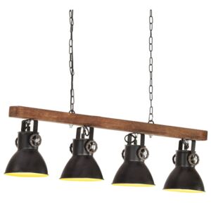 VidaXL Industrial Ceiling Lamp Black E27 Mango Wood