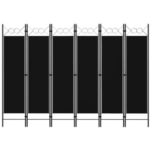 VidaXL 6-Panel Room Divider Black 240x180 cm