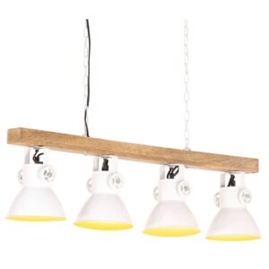 VidaXL Industrial Ceiling Lamp White E27 Mango Wood
